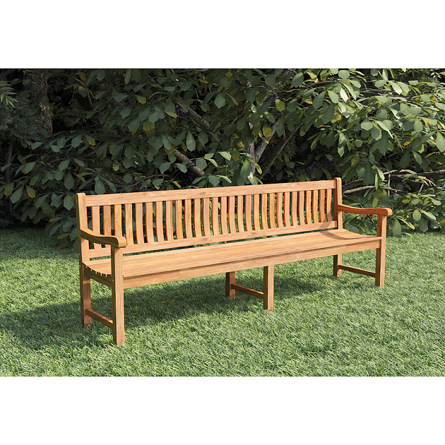 Tuinbank Bretagne onbehandeld teak 250x51x91 cm