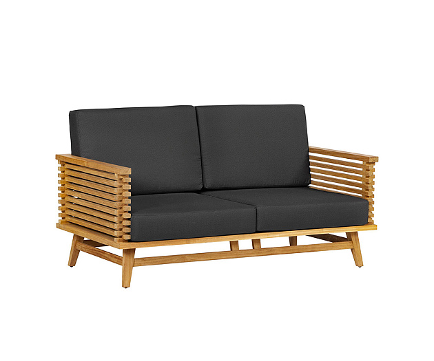 Riverside 2-zits bank 150x80x83 cm teak incl. kussens