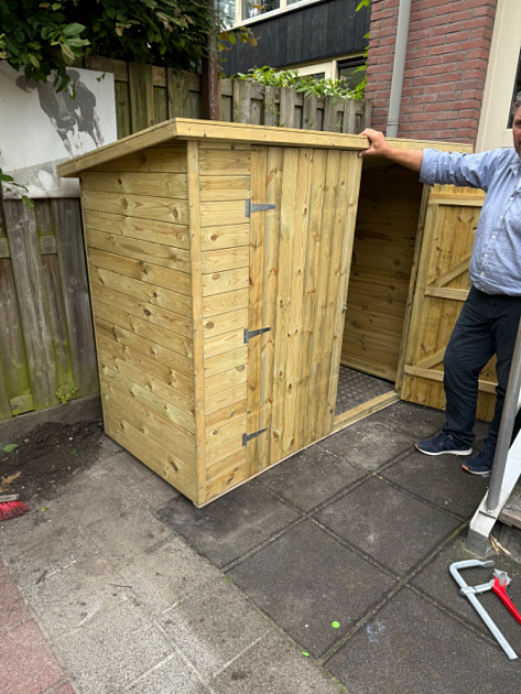 Tuinkast Westerwald 200x90x158 cm geïmpregneerd, geschaafd vurenhout