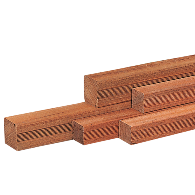 Hardhouten Geschaafde Paal 6,5x6,5x275 cm