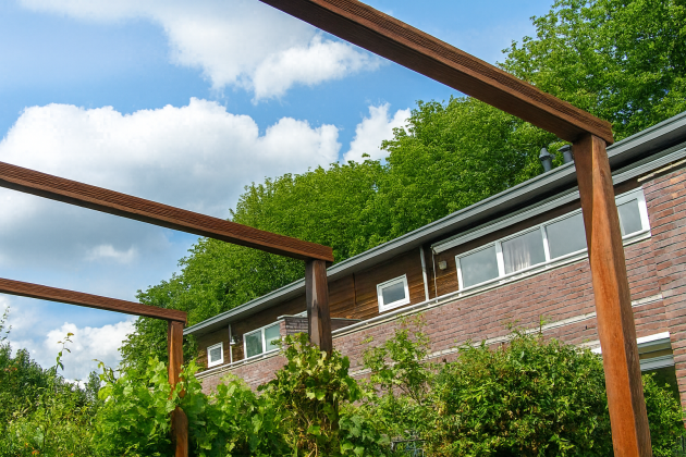 Hardhouten Geschaafde Paal 6,5x6,5x275 cm