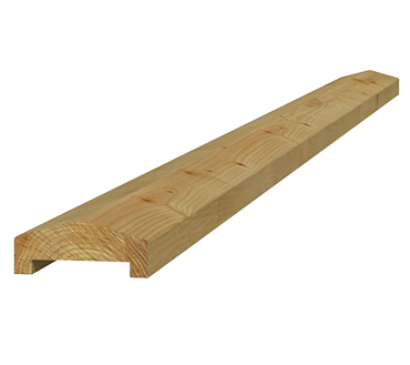 Grenen Zwart Afdekkap Pyramide 3,5x8,5x180 cm