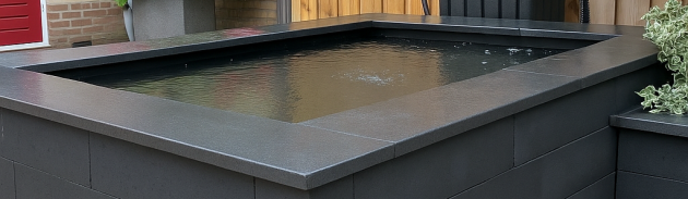 Afdek- Vijverrand Granero 100x15x3 cm gezoet met facet