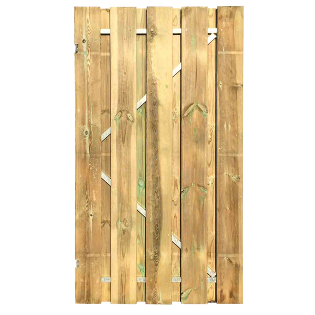 Grenen Tuindeur Recht op verstelbaar stalen frame 100x100 cm
