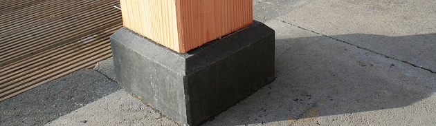 Betonpoer Glad 15x15x60 cm Antraciet incl. verstelbare plaat M16