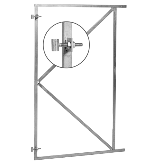 Zwart Stalen Poortframe verstelbaar 120x155 cm (alleen frame)