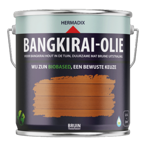 Bangkirai-olie Naturel Bruin 2500 ml