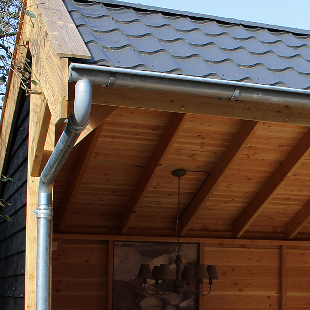 Verzinkte eindschot t.b.v. dichtzetten goot.