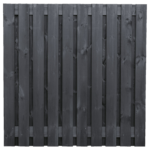JWOODS Triple Profiel Tuindeur recht op zwart stalen frame 100x195 cm, Zwart Gespoten