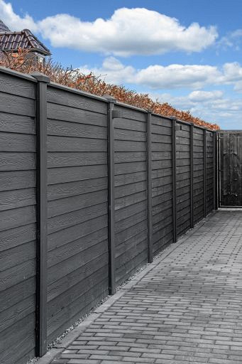 Sleufpaal tussenmodel tbv motiefplaten antraciet gecoat 11,5x11,5x272 cm