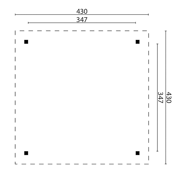 Prieel Classico geïmpregneerd geschaafd vuren 430x430x330 cm (exclusief dakbedekking)