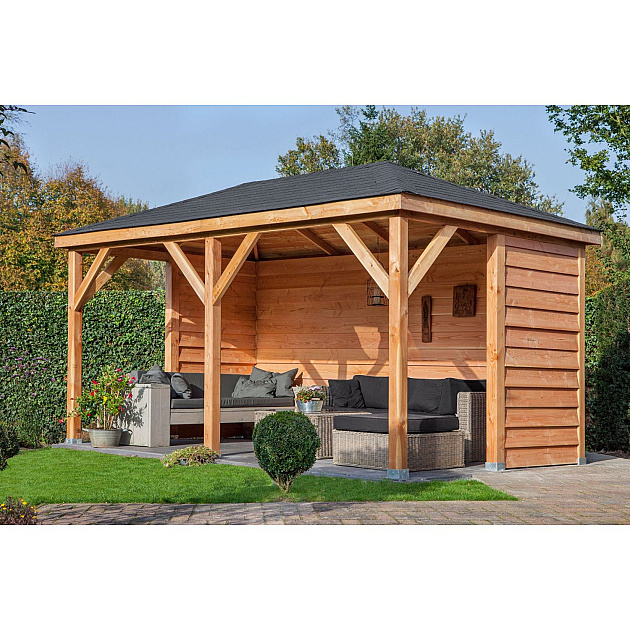 Prieel Samos onbehandeld geschaafd douglas 490x290x290 cm (excl dakbedekking)