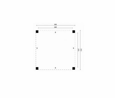 JWOODS Buitenverblijf XL Modern 300x314 cm