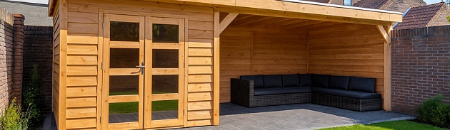 JWOODS Wand 201 tot 300 cm - Horizontaal triple rabat Naturel enkelzijdig