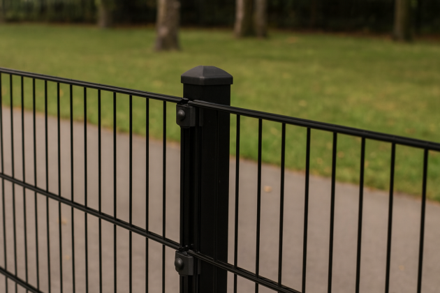 Hillfence metalen staafmatten zwart, 250x103 cm.
