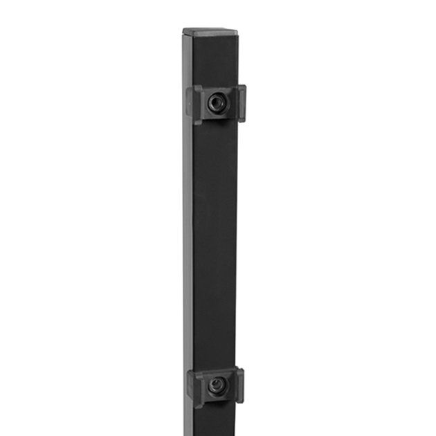 Hillfence metalen hoekpaal, zwart, 6x6x160 cm.