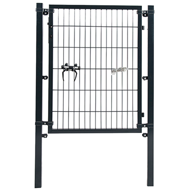 Hillfence metalen enkele poort Premium-line, 100x100 cm, zwart