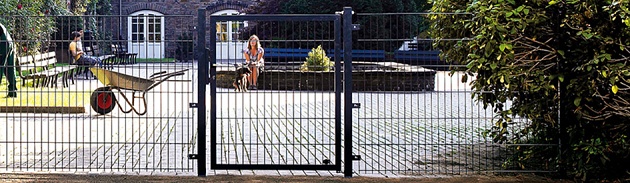 Hillfence metalen enkele poort Premium-line, 100x100 cm, zwart