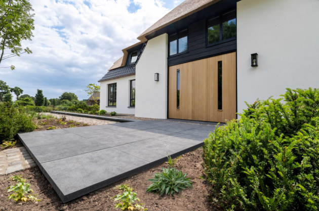 ArtiStone Tegel zonder facet gewapend 100x100x5 cm Carbon