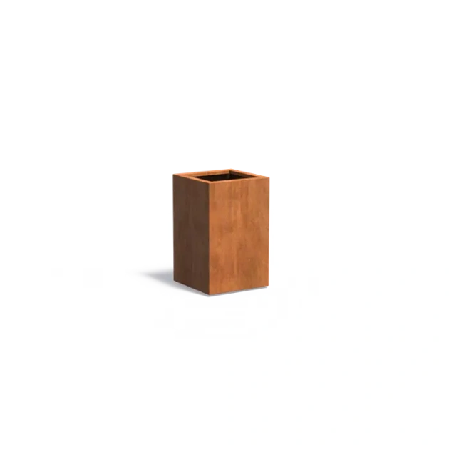 Plantenbak Carrez met bodem cortenstaal 50x50x80 cm