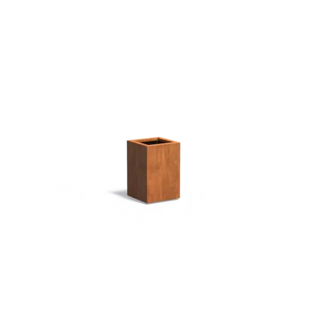 Plantenbak Carrez met bodem cortenstaal 40x40x60 cm