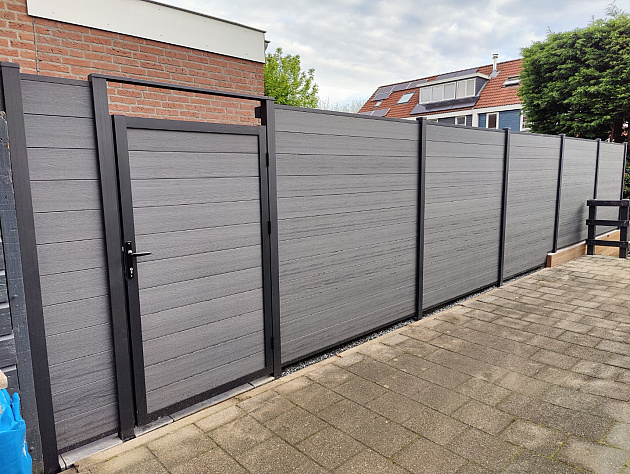 33835 neofence tuindeur 100x180 cm smoke 359331