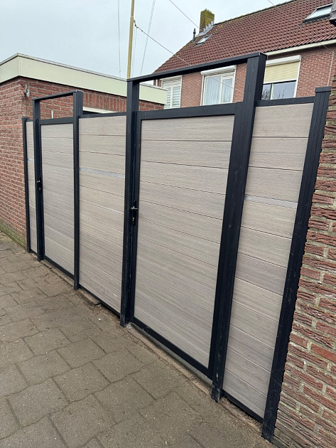 33836 neofence tuindeur 100x180 cm oak 448624