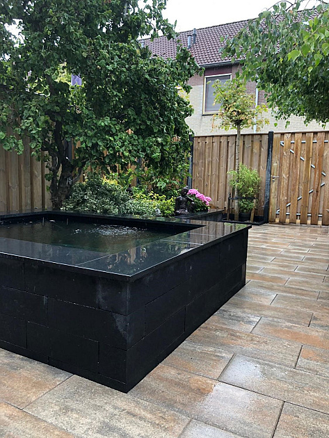 Afdek- Vijverrand Granero 100x30x3 cm gezoet met facet