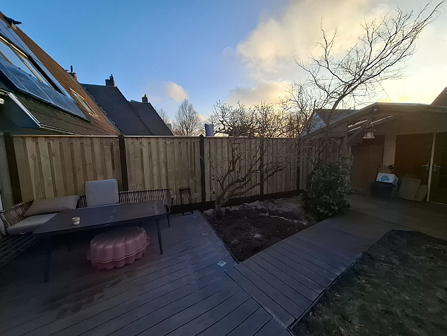 33907 beton tussenpaal 10x10x280 cm zwart gecoat tbv scherm 180 435453