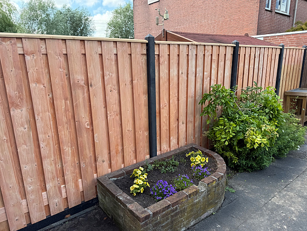 33907 beton tussenpaal 10x10x280 cm zwart gecoat tbv scherm 180 474972