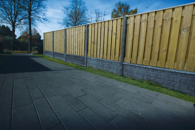 Beton RM Hoekpaal (2sp) 10x10x280 cm, Antraciet tbv Scherm 150