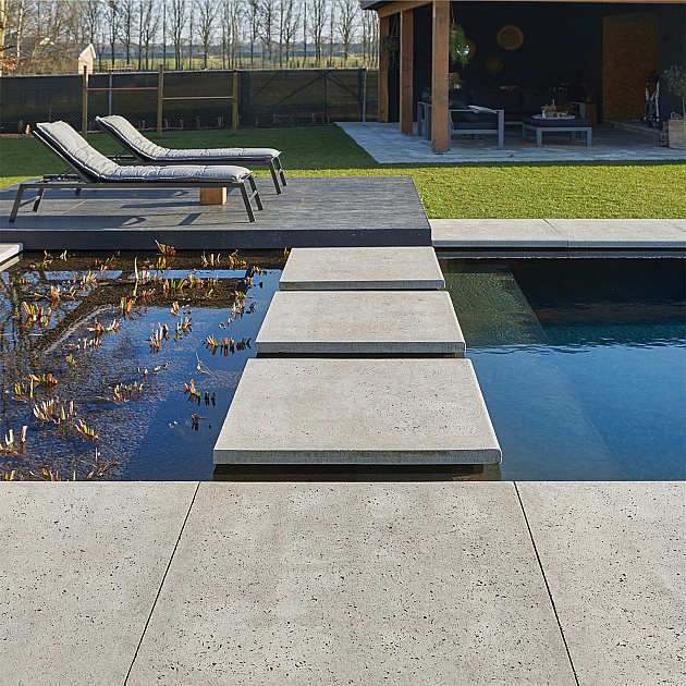 ArtiStone Tegel zonder facet gewapend 100x100x8 cm Greige