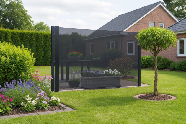 Inova Windscherm Zwart 400x120 t/m 185 cm Soltis 86 doek