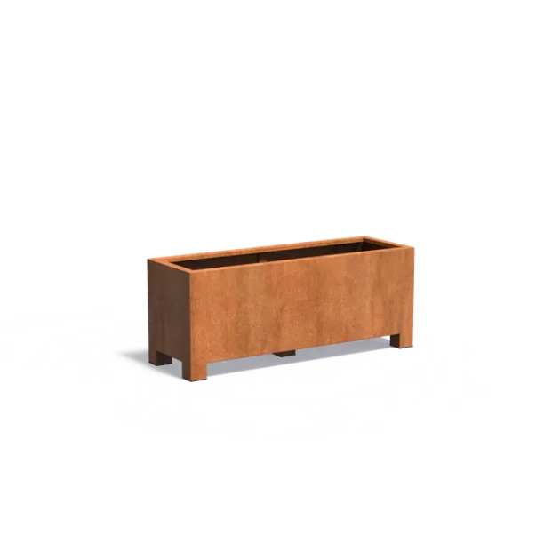 Plantenbak Carrez met poten cortenstaal 150x50x60 cm