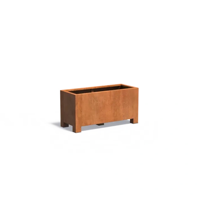 Plantenbak Carrez met poten cortenstaal 120x50x60 cm