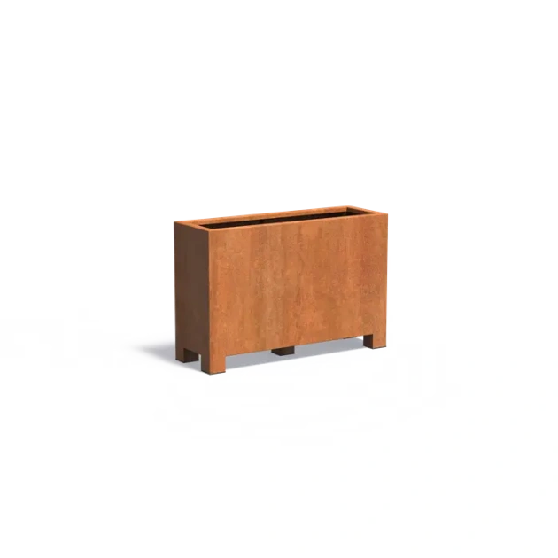 Plantenbak Carrez met poten cortenstaal 120x40x80 cm