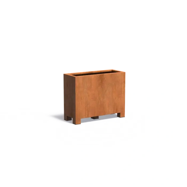 Plantenbak Carrez met poten cortenstaal 100x40x80 cm