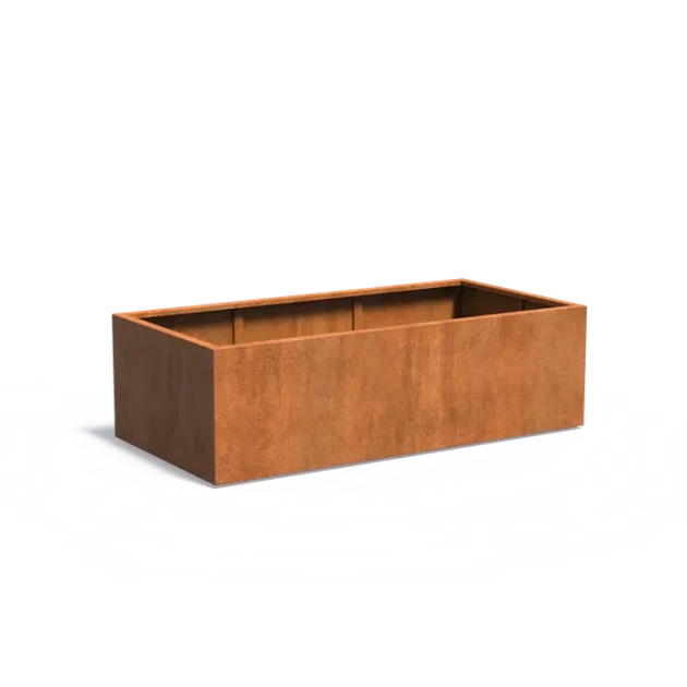 Plantenbak Carrez met bodem cortenstaal 200x100x60 cm