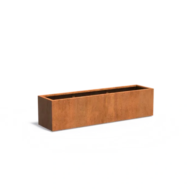 Plantenbak Carrez met bodem cortenstaal 200x50x50 cm