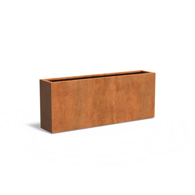 Plantenbak Carrez met bodem cortenstaal 200x40x80 cm