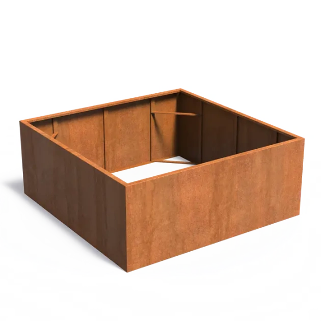 Plantenbak Carrez zonder bodem cortenstaal 200x200x80 cm