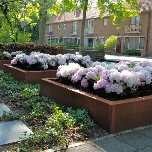 Plantenbak Carrez zonder bodem cortenstaal 200x200x60 cm