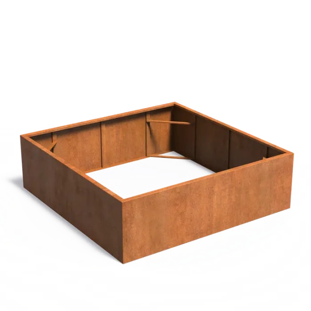 Plantenbak Carrez zonder bodem cortenstaal 200x200x60 cm