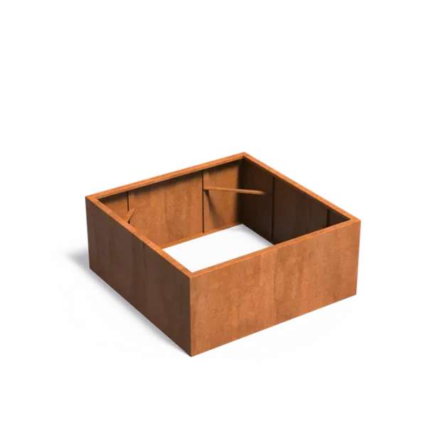 Plantenbak Carrez zonder bodem cortenstaal 140x140x60 cm