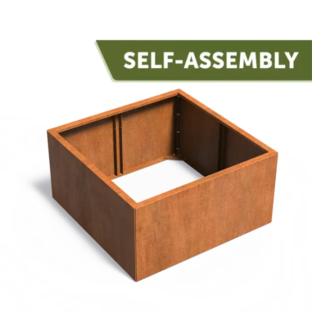 Plantenbak Carrez Connect zonder bodem cortenstaal 120x120x60 cm