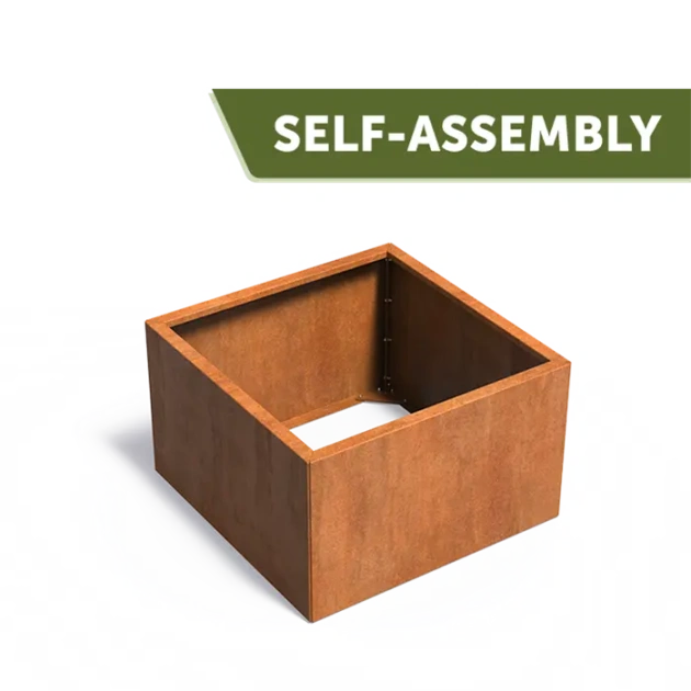 Plantenbak Carrez Connect zonder bodem cortenstaal 100x100x60 cm