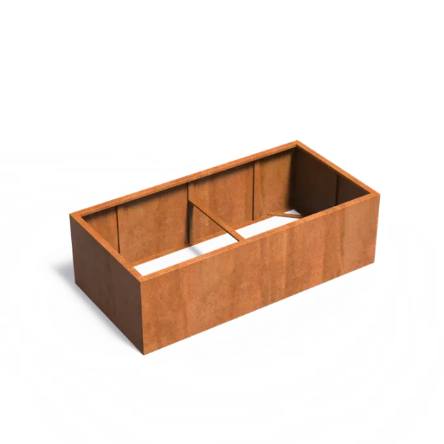 Plantenbak Carrez zonder bodem cortenstaal 200x100x60 cm