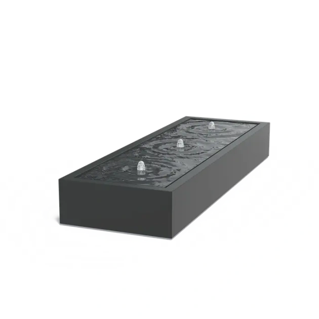 Watertafel standaard aluminium 300x100x40 cm