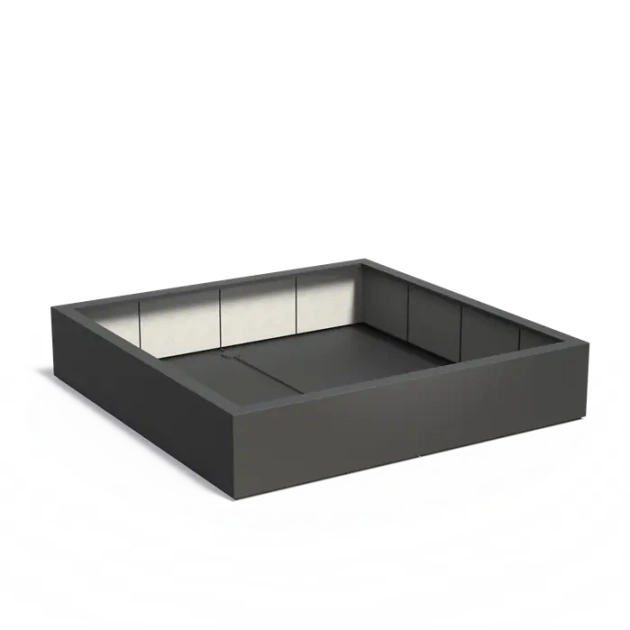 Plantenbak Carrez met bodem polyester 200x200x40 cm