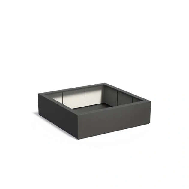 Plantenbak Carrez met bodem polyester 140x140x40 cm